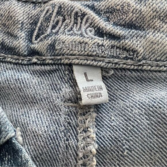 ChiQle Studded Cat Denim Cut Off Short Shorts size L - Picture 6 of 7